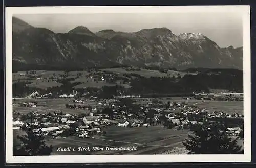 AK Kundl i. Tirol, Gesamtansicht vom Berg aus