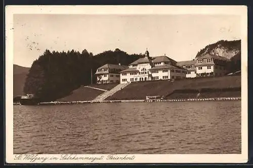 AK St. Wolfgang im Salzkammergut, Blick zum Ferienhort