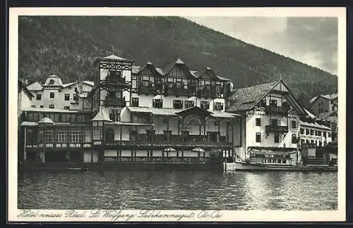 AK St. Wolfgang /Salzkammergut, Hotel weisses Rössl v. Hermann Peter am See