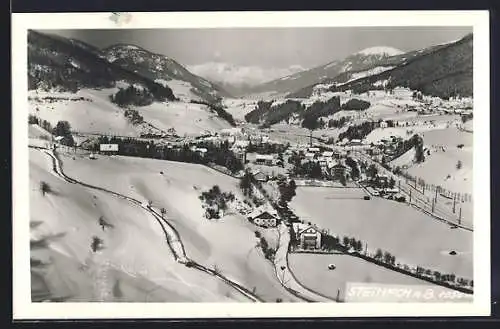 AK Steinach a. B., Gesamtansicht mit Umgebung im Winter