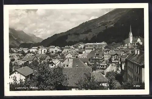 AK Landeck, Teilansicht aus der Vogelschau