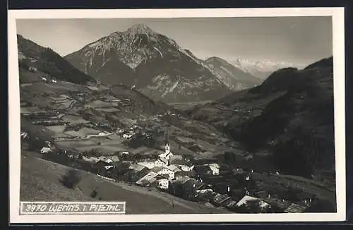 AK Wenns i. Pitztal, Teilansicht mit Kirche und Bergen