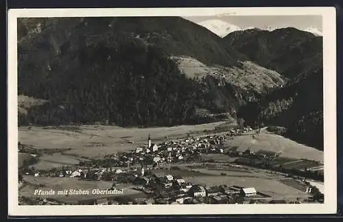 AK Pfunds /Oberinntal, Gesamtansicht mit Stuben aus der Vogelschau