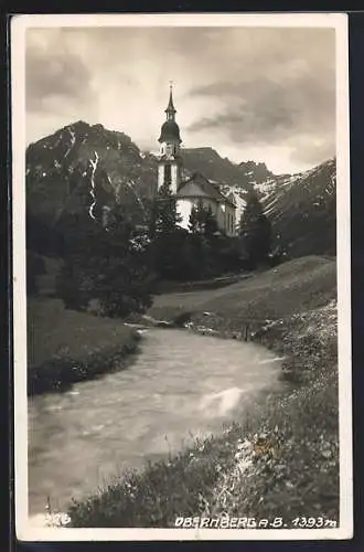 AK Obernberg a. B., Blick zur Kirche