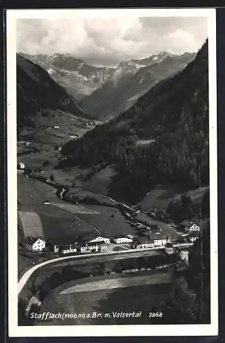 AK Stafflach a. Br., Ortsansicht mit Valsertal