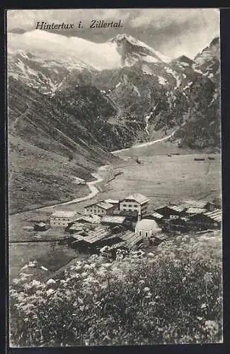 AK Hintertux i. Zillertal, Ortsansicht mit Umgebung