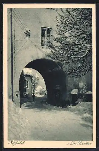 AK Kitzbühel, Altes Stadttor im Winter