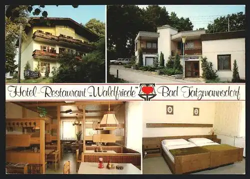 AK Bad Tatzmannsdorf, Hotel-Restaurant Waldfriede, Bes. John Erich Petschinger, Parkstrasse 10