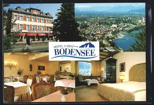 AK Bregenz am Bodensee, Hotel Bodensee Garni, Bes. Familie Güttler, Kornmarktstrasse 22