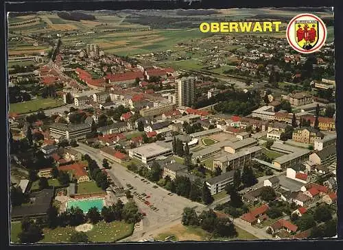 AK Oberwart /Burgenland, Ortsansicht vom Flugzeug aus