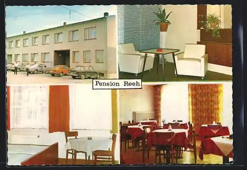 AK Podersdorf /Burgenland, Pension Reeh mit Restaurant, Innenansichten