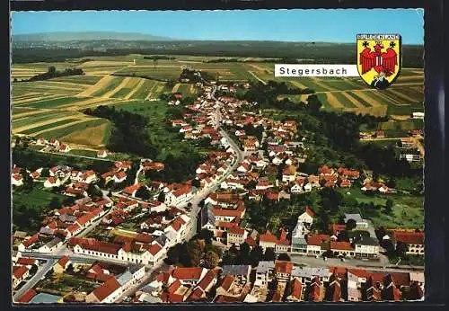 AK Stegersbach /Burgenland, Teilansicht vom Flugzeug aus