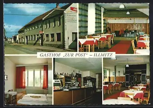 AK Illmitz /Bgld., Gasthof zur Post, Bes. Egermann, Innenansichten