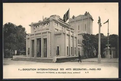 AK Paris, Exposition des Arts décoratifs 1925, Pavillon National de Belgique