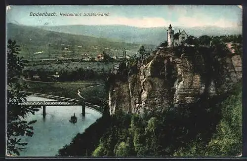 AK Tetschen-Bodenbach / Decin, Restaurant Schäferwand