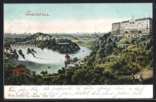 AK Schaffhausen, Hotel am Rheinfall