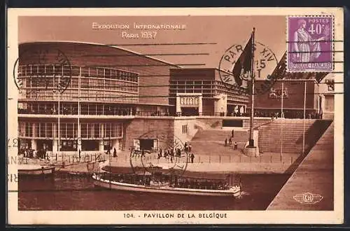 AK Paris, Exposition Internationale 1937, Pavillon de la Belgique, Weltausstellung