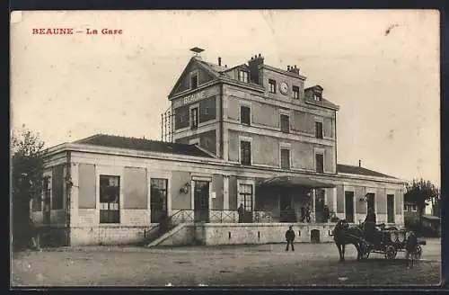 AK Beaune, La Gare, Bahnhof