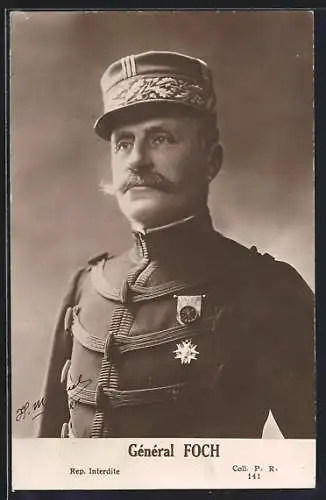 AK General Foch in Uniform