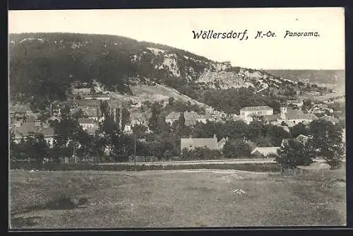 AK Wöllersdorf, Panorama der Ortschaft