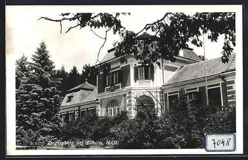 AK Zöbern, Garten vom Schloss Ziegersberg