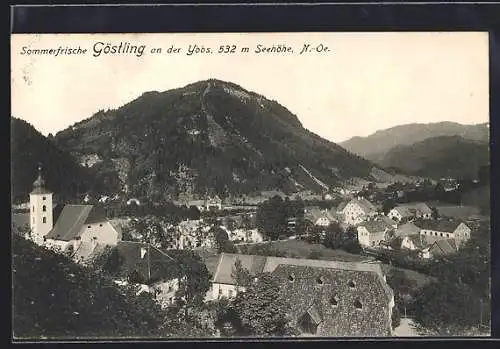 AK Göstling an der Ybbs, Teilansicht aus der Vogelschau