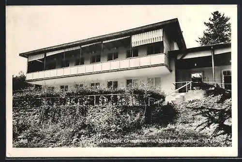 AK Grimmenstein, Blick hoch zum Schwedenpavillon