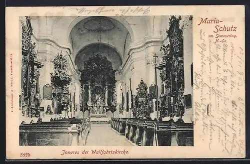 AK Maria-Schutz am Semmering, Inneres der Wallfahrtskirche