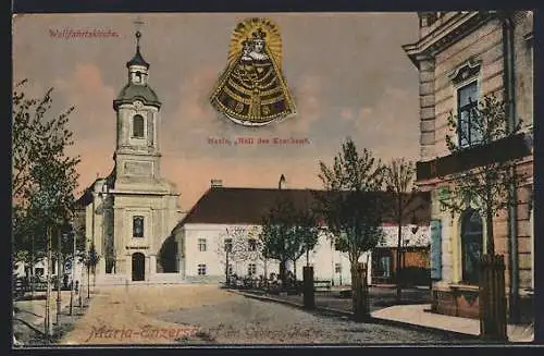 AK Maria Enzersdorf am Gebirge, Wallfahrtskirche, Strassenpartie