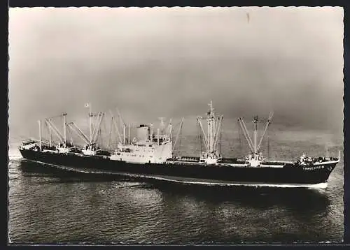 AK Handelsschiff MS Travestein in Fahrt, Norddeutscher Lloyd Bremen