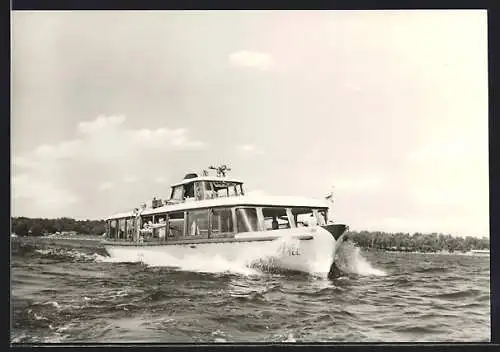 AK Berlin, Weisse Flotte Fahrgastschiff Bummi