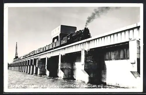 AK Paducah, KY, Train Crossing Kentucky Dam