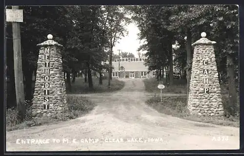 AK Clear Lake, IA, Entrance to the Methodist Camp