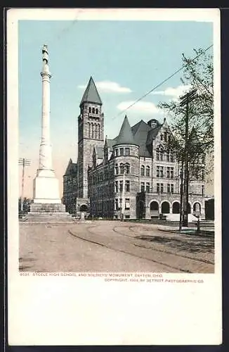 AK Dayton, OH, Steele High School and Soldiers` Monument