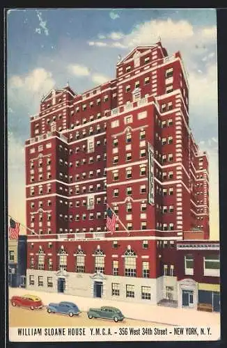 AK New York, NY, William Sloane House Y. M. C. A. 356 West 34th Street