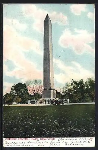 AK New York, NY, Obelisk in Central Park