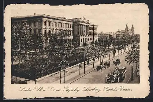 AK Lemberg, Sapieha-Gasse aus der Vogelschau