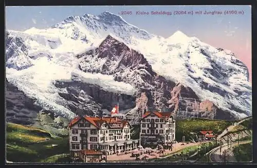 AK Kleine Scheidegg, Ansicht mit Jungfrau