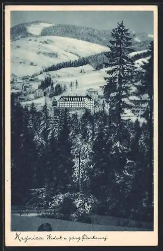 AK Krynica, Widok a góry Parkowej