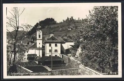 AK Schwarzach im Pongau, Teilansicht der Ortschaft