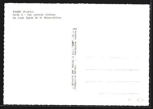 AK Taize /S.-et-L., Vue générale aérienne