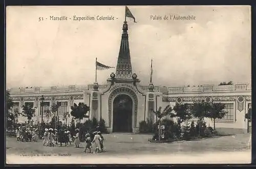 AK Marseille, Exposition Coloniale 1906, Palais de l`Automobile