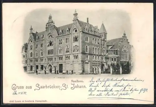 AK Saarbrücken-St. Johann, Saalbau im Sonnenschein