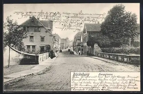 AK Bückeburg, Blick in die Langestrasse