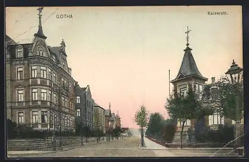 AK Gotha, Blick in die Kaiserstrasse