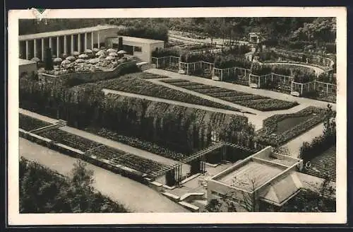 AK Essen, Grosse Ruhrländische Gartenbau-Ausstellung 1929, Blick vom Radioturm