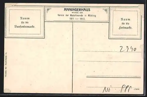 AK Mödling, Anningerhaus, errichtet vom Verein der Naturfreunde