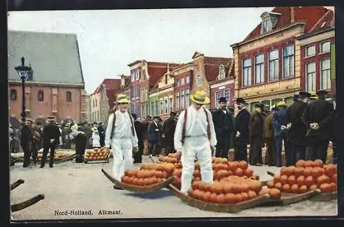 Künstler-AK Photochromie Nr. 3070: Alkmaar, Kaasmarkt