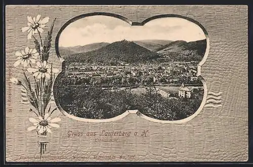 Passepartout-AK Lauterberg / Harz, Totalansicht