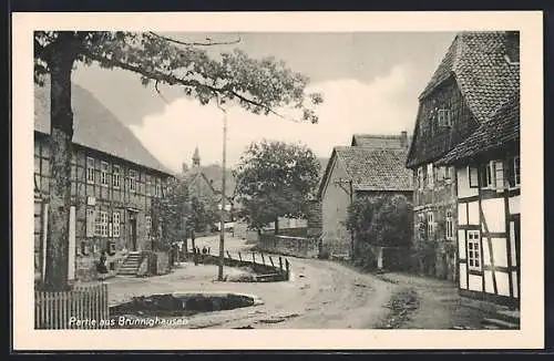 AK Brünnighausen, Ortspartie mit Anwohnern